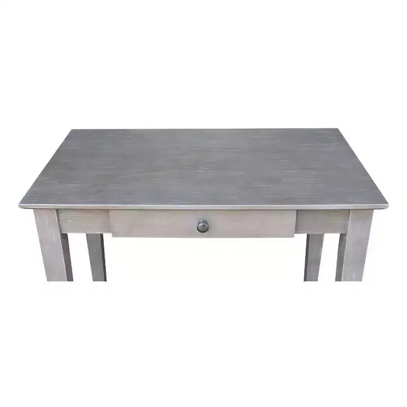 Small Desk with Drawer and Chair Washed Gray/Taupe - International Concepts