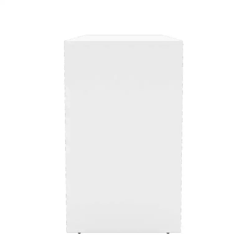 Tijuca 2 Drawer Compact Student Desk White - Polifurniture: Modern Style, Space-Saving Design, Adult Assembly