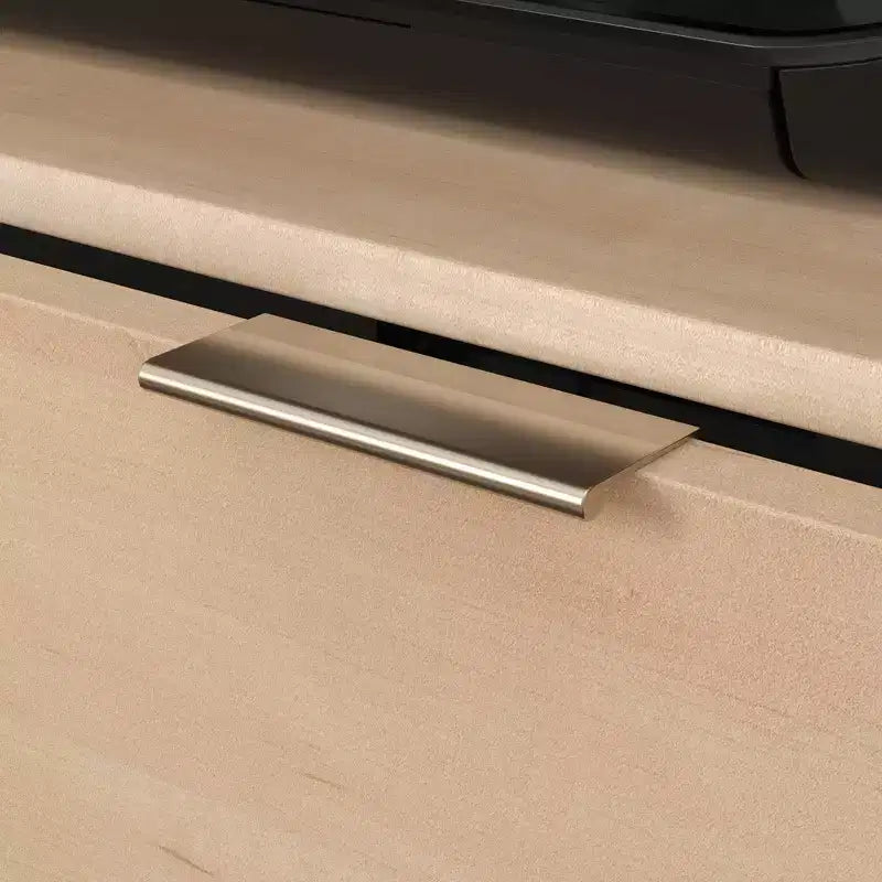 Credenza da ufficio in acero naturale - : Mobile TV con ripiano regolabile e archivio