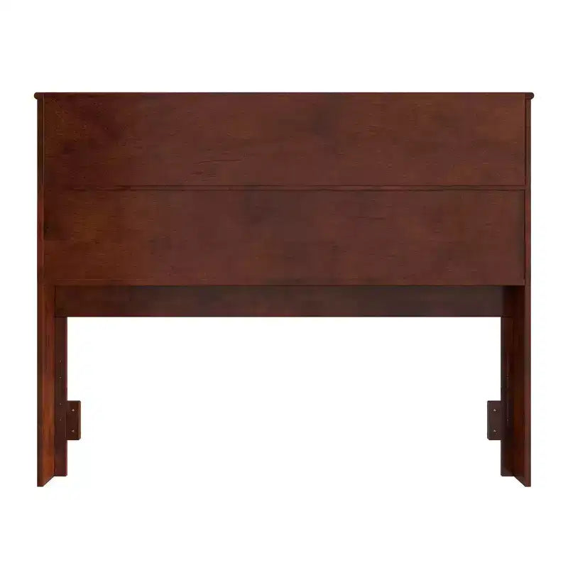 Full Newport Bookcase Headboard Walnut - AFI: Dual Shelves & Concealed Compartments