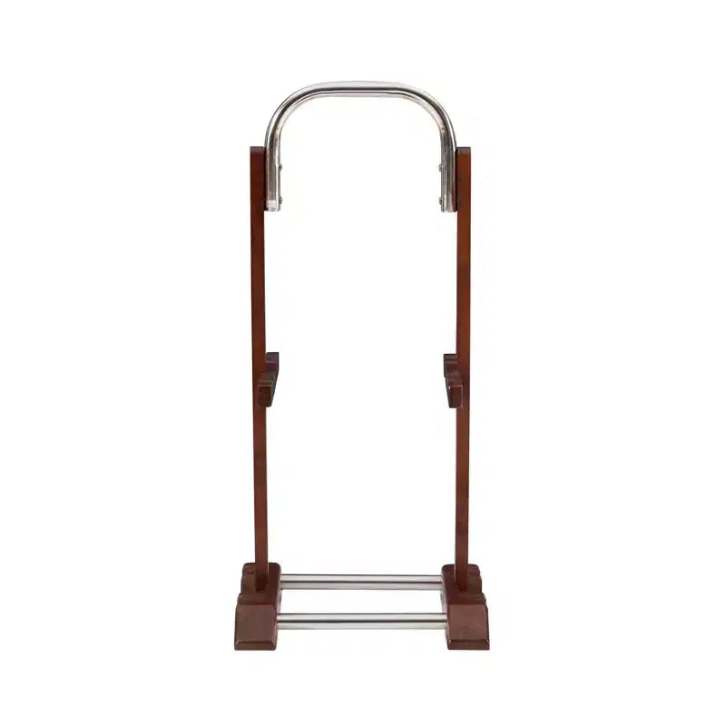 5pc Grant Folding TV Snack Tray Tables Dark Cherry/Chrome - Powell: Set of 4 with Stand, MDF Wood Finish