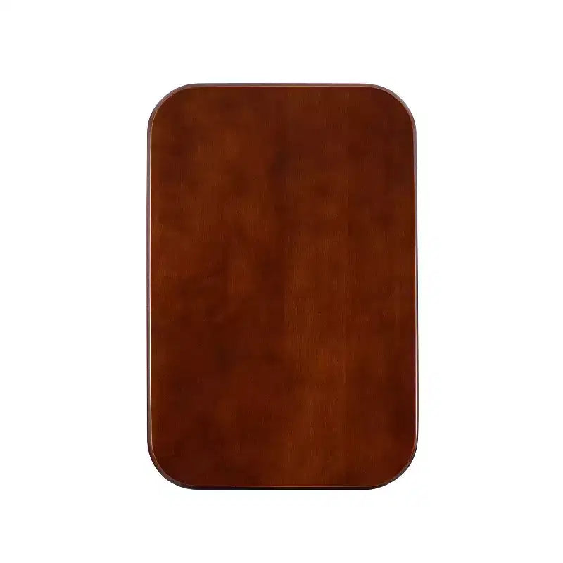 5pc Grant Folding TV Snack Tray Tables Dark Cherry/Chrome - Powell: Set of 4 with Stand, MDF Wood Finish