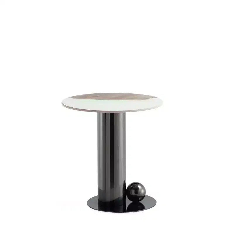 Table d'appoint en pierre frittée noire Laurel Manhattan Comfort