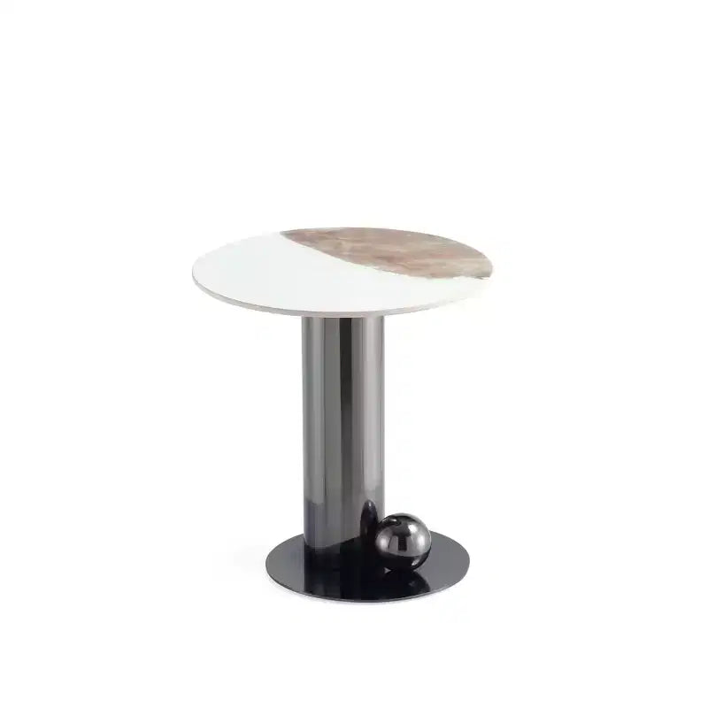 Table d'appoint en pierre frittée noire Laurel Manhattan Comfort
