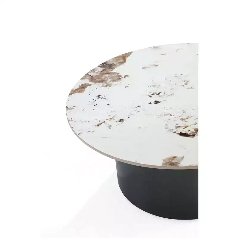 Manhattan Comfort Alondra Sintered Stone Top Coffee Table Black