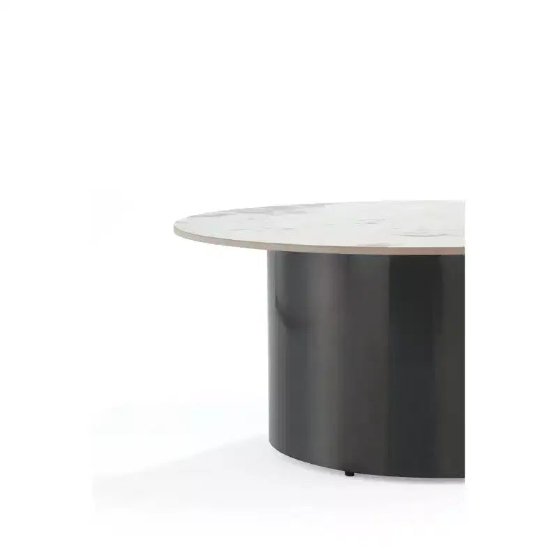 Manhattan Comfort Alondra Sintered Stone Top Coffee Table Black
