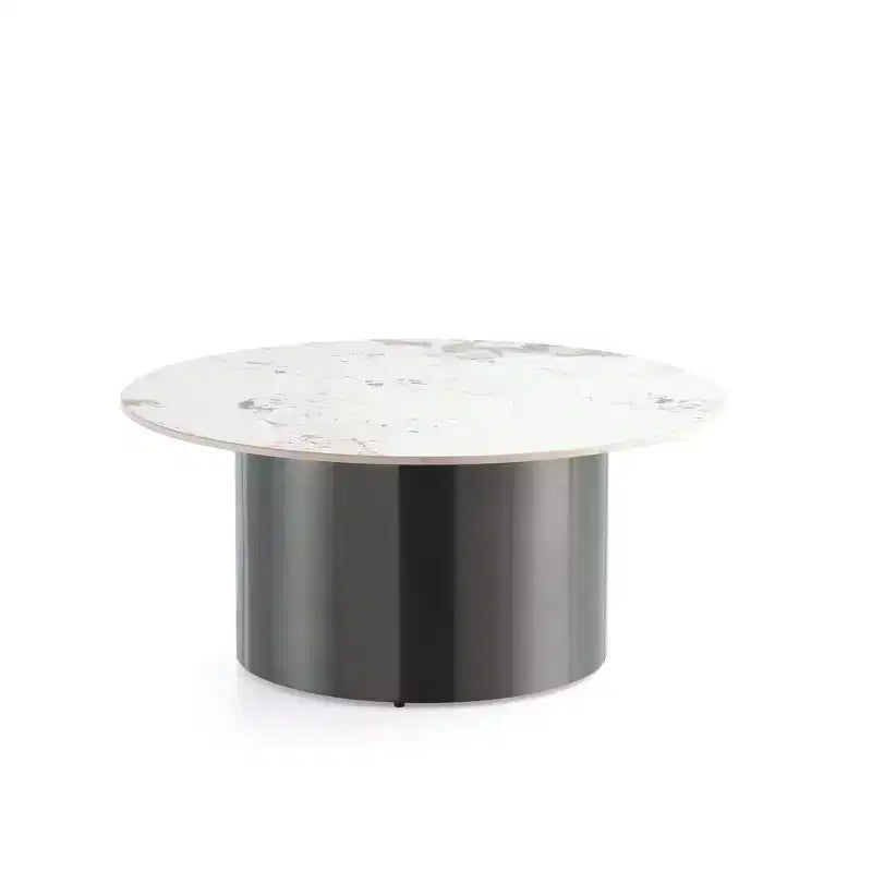 Manhattan Comfort Alondra Sintered Stone Top Coffee Table Black
