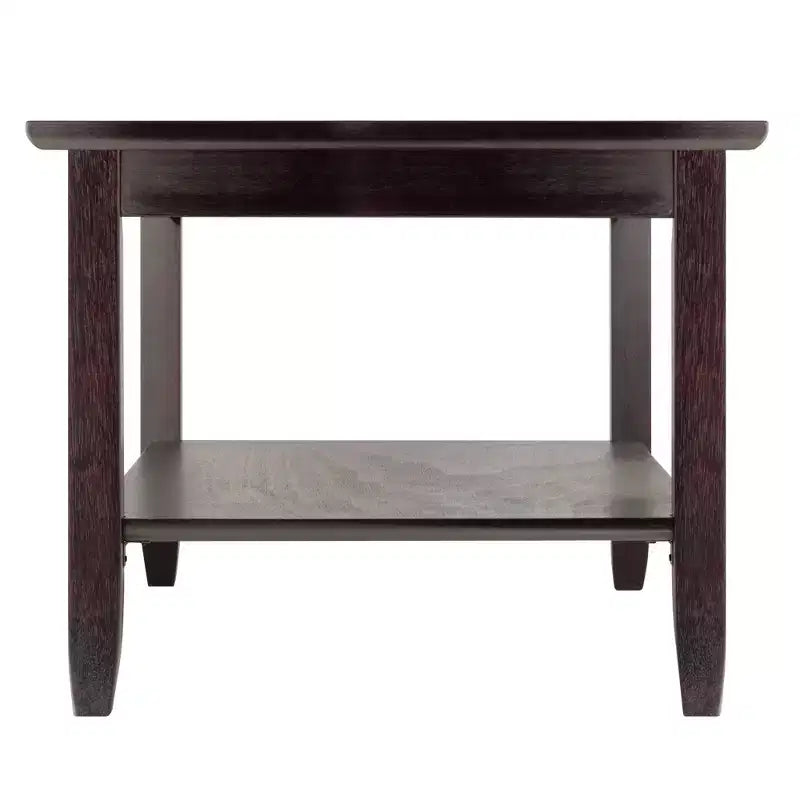 Table basse Gênes plateau verre expresso - Winsome