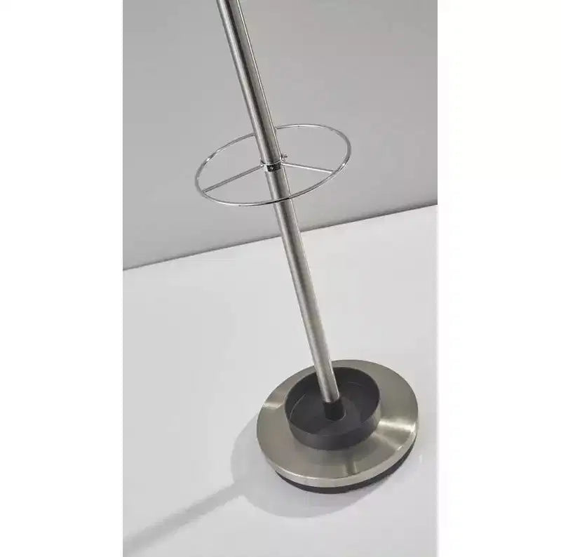 Umbrella Stand & Coat Rack Steel - Adesso: 6 Hooks, Metal Frame, 69" Tall, Water Tray