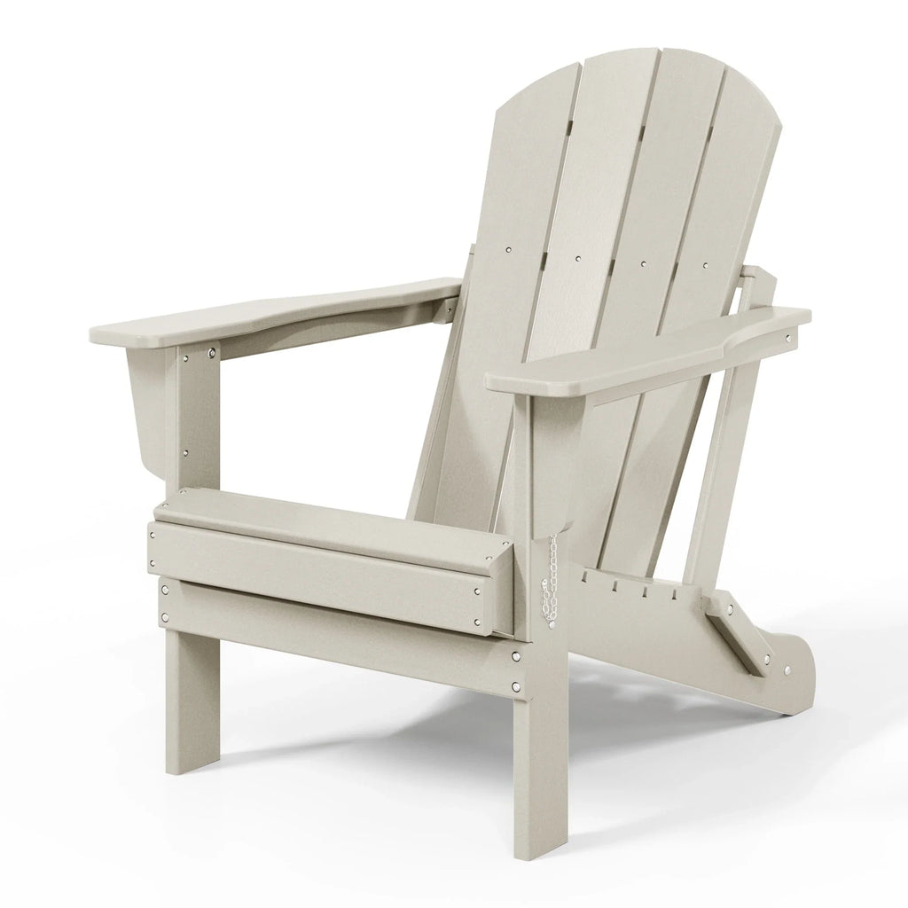 Polytrends Laguna Sedia Adirondack Pieghevole da Esterno per Patio Resistente allo Sbiadimento e alle Intemperie