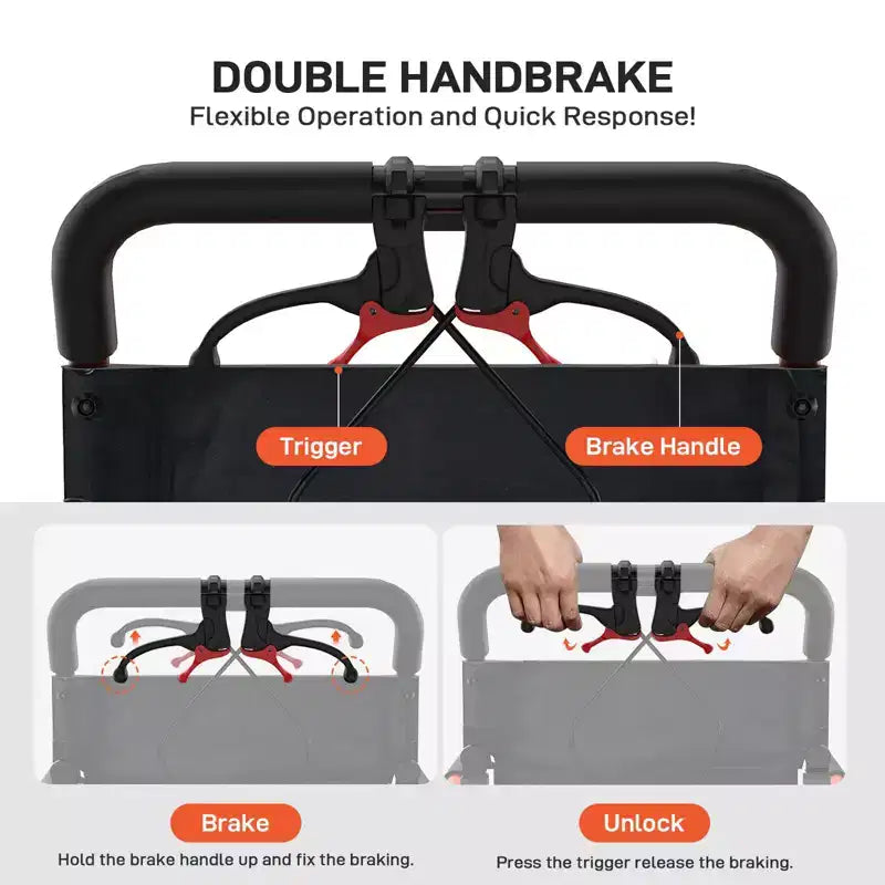 Sedia a rotelle da trasporto pieghevole ultraleggera, supporta 100 kg, telaio in alluminio da 8 kg, seduta da 41 cm, braccioli e poggiapiedi rimovibili, freno a mano bloccabile