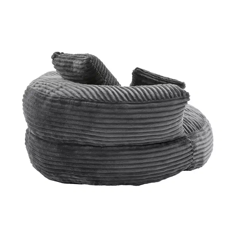 Pouf Divano per Adulti e Bambini, Poltrona Sacco Oversize in Corduroy con 3 Cuscini e Braccioli per Soggiorno e Camera da Letto