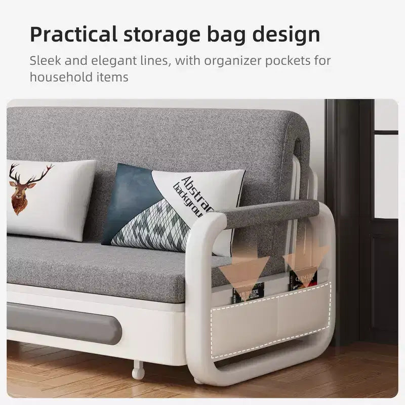 Divano letto Luck Live Modern da 158 cm, multifunzionale con contenitore