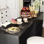 Credenza da buffet intelligente girevole/allungabile con 6 cassetti, piano d'appoggio esteso, tappetino antiscivolo, tavolo da pranzo girevole, isola per cucina/dispensa