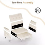 Dyonery Divano Letto Convertibile 3-in-1, Divano Letto Estraibile con Tasca Laterale e Schienale Regolabile, Montaggio Senza Attrezzi, Divanetto Pieghevole