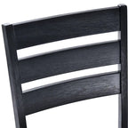 Lot de 4 chaises de salle à manger en bois à dossier à lattes