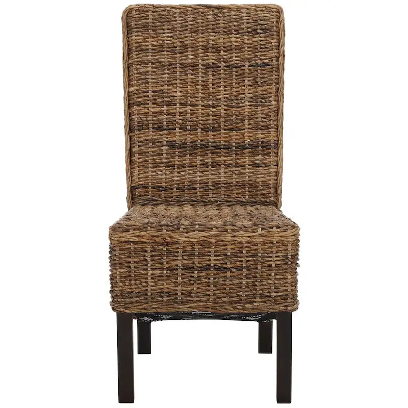 Set di 2 sedie da pranzo in vimini naturale 19L x 22P x 41A, stile Boho Coastal
