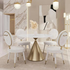Morden Fort Set da pranzo rotondo moderno di lusso da 5 pezzi con tavolo e sedie