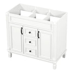 Mobile bagno moderno da 90 cm con lavabo integrato e specchiera, 2 ante e 2 cassetti
