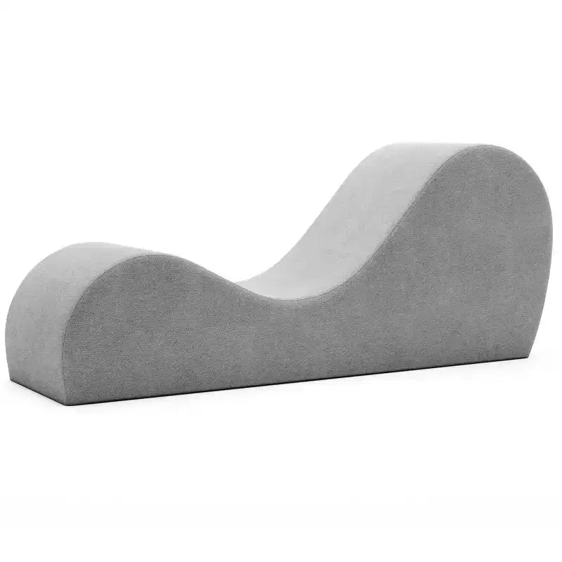 Avana Chaise Longue Elegante per Yoga - Prodotto negli USA - Ottima per Stretching, Rilassamento, Esercizi e Altro, 60P x 18L x 26A pollici, Grigio Chiaro