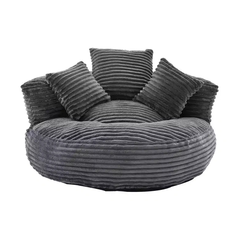 Pouf Divano per Adulti e Bambini, Poltrona Sacco Oversize in Corduroy con 3 Cuscini e Braccioli per Soggiorno e Camera da Letto