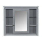 Mobile bagno moderno da 90 cm con lavabo integrato e specchiera, 2 ante e 2 cassetti