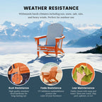 Polytrends Laguna Sedia Adirondack Pieghevole da Esterno per Patio Resistente allo Sbiadimento e alle Intemperie