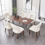 Set di 4 sedie da pranzo imbottite in tessuto