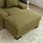 Divano letto chaise longue oversize moderno metà secolo con cuscino