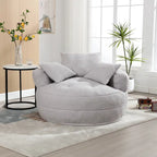 Poltrona Divano Pigro Rotondo – Bianco/Blu/Grigio/Giallo/Arancione/Rosarossa/Blu Scuro/Verde, Posto Singolo e Coppia
