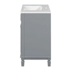 Mobile bagno moderno da 90 cm con lavabo integrato e specchiera, 2 ante e 2 cassetti
