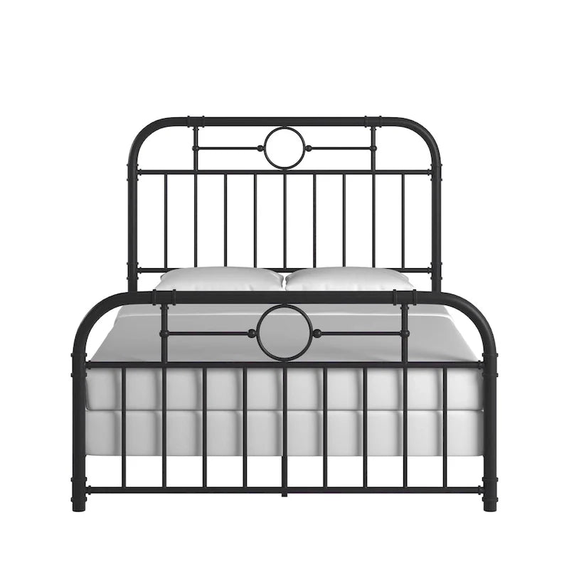 Letto matrimoniale in metallo nero