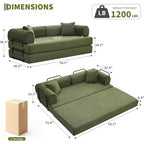 Divano Letto Convertibile 2 in 1, comodo Divano Letto Pieghevole in Corduroy con Seduta Profonda e Braccioli Ampi, Divano Senza Struttura, per Soggiorno, Appartamenti