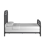 Letto matrimoniale in metallo nero