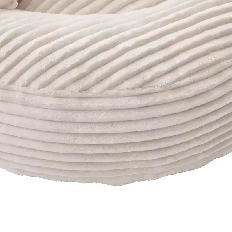 Pouf Divano per Adulti e Bambini, Poltrona Sacco Oversize in Corduroy con 3 Cuscini e Braccioli per Soggiorno e Camera da Letto