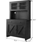 Dispensa da cucina con supporto per microonde, Armadio credenza con buffet e ripiani regolabili, per cucina, sala da pranzo