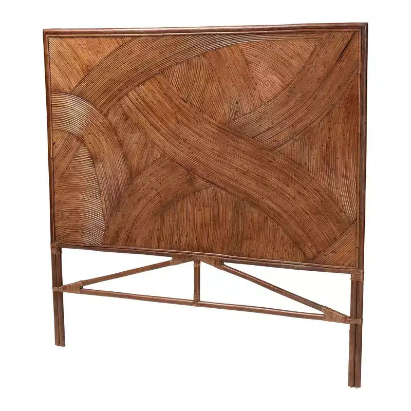 Testiera Indipendente in Rattan Elettra bali & pari King: Realizzata a Mano, Nessun Montaggio, Design Bohémien