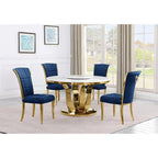 Best Quality Furniture D325-SC324-7 Set da pranzo rotondo 5 pezzi