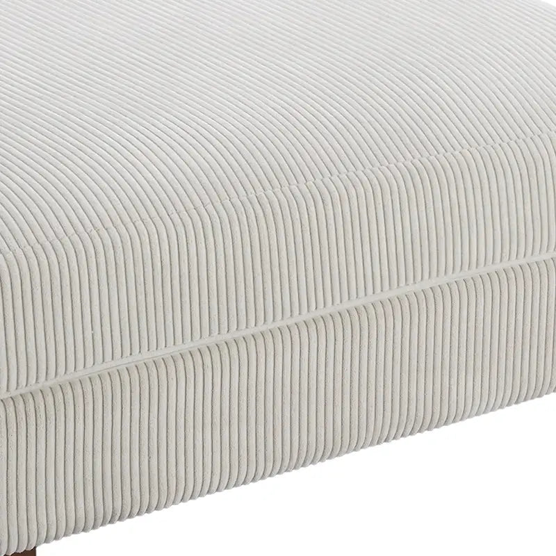 Pouf Ottomano Accento Oversize in Velluto a Coste Moderno