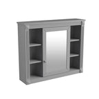 Mobile bagno moderno da 90 cm con lavabo integrato e specchiera, 2 ante e 2 cassetti