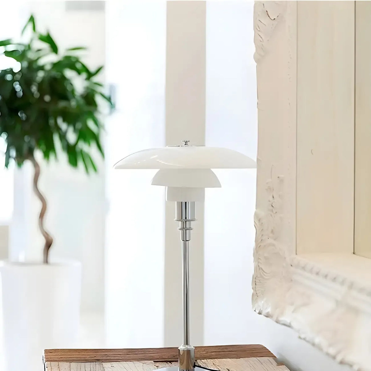 HomeyFad Lampada da tavolo a LED a livelli postmoderna con alimentazione integrata