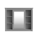 Mobile bagno moderno da 90 cm con lavabo integrato e specchiera, 2 ante e 2 cassetti