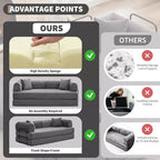 Divano Letto Convertibile 2 in 1, comodo Divano Letto Pieghevole in Corduroy con Seduta Profonda e Braccioli Ampi, Divano Senza Struttura, per Soggiorno, Appartamenti