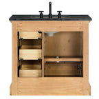 Mobile bagno Hervas con top in marmo naturale senza specchio