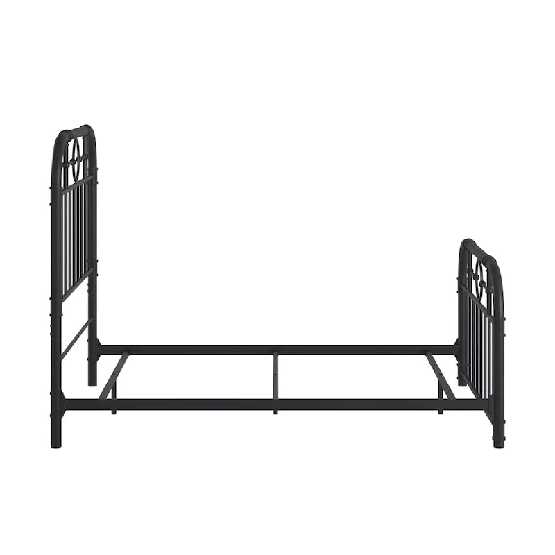 Letto matrimoniale in metallo nero