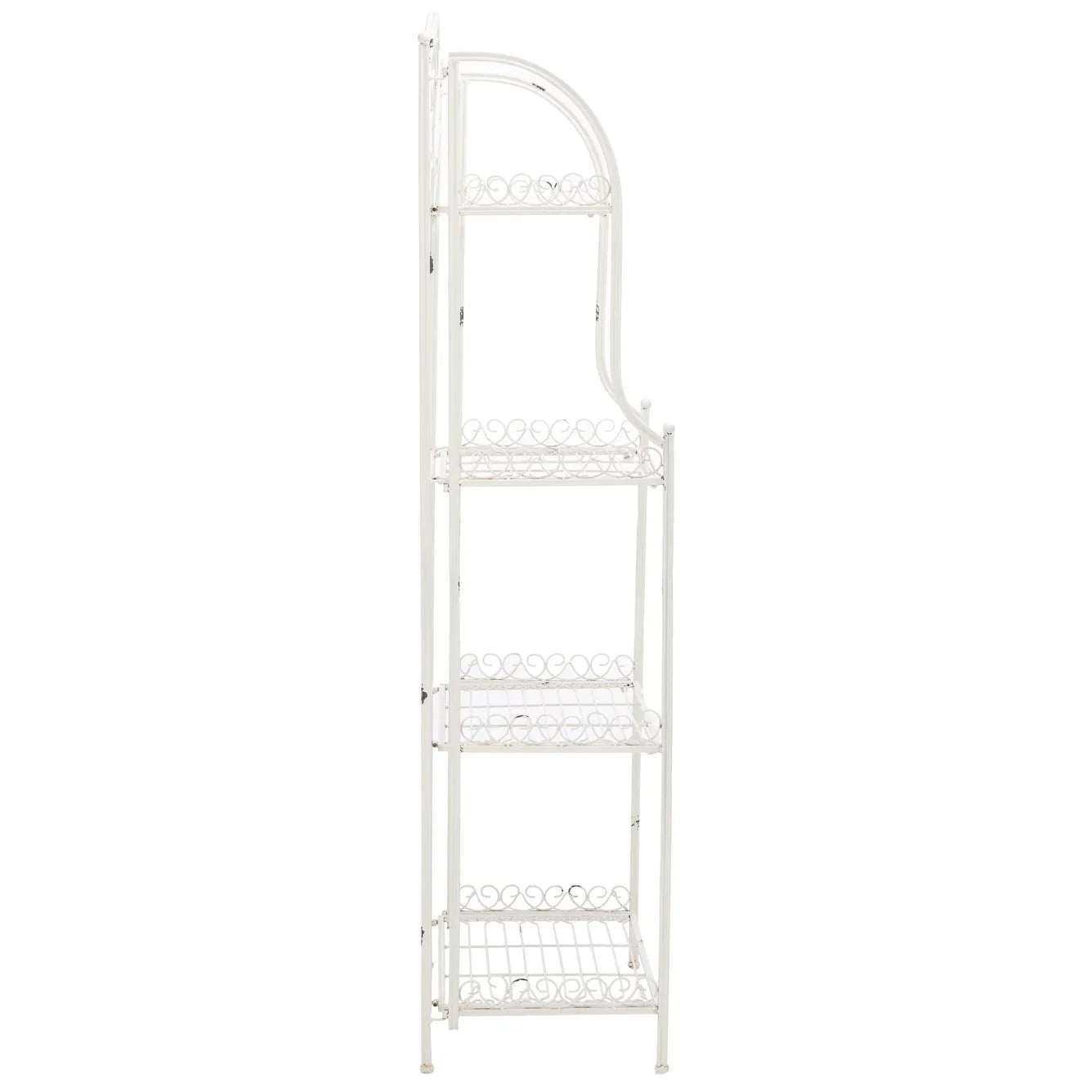SAFAVIEH Bryn Étagère de boulanger d'extérieur victorienne en fer forgé à 4 niveaux - 63,5 cm l x 38,1 cm P x 160 cm H - 25L x 15P x 63H