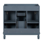 Mobile bagno moderno da 90 cm con lavabo integrato e specchiera, 2 ante e 2 cassetti