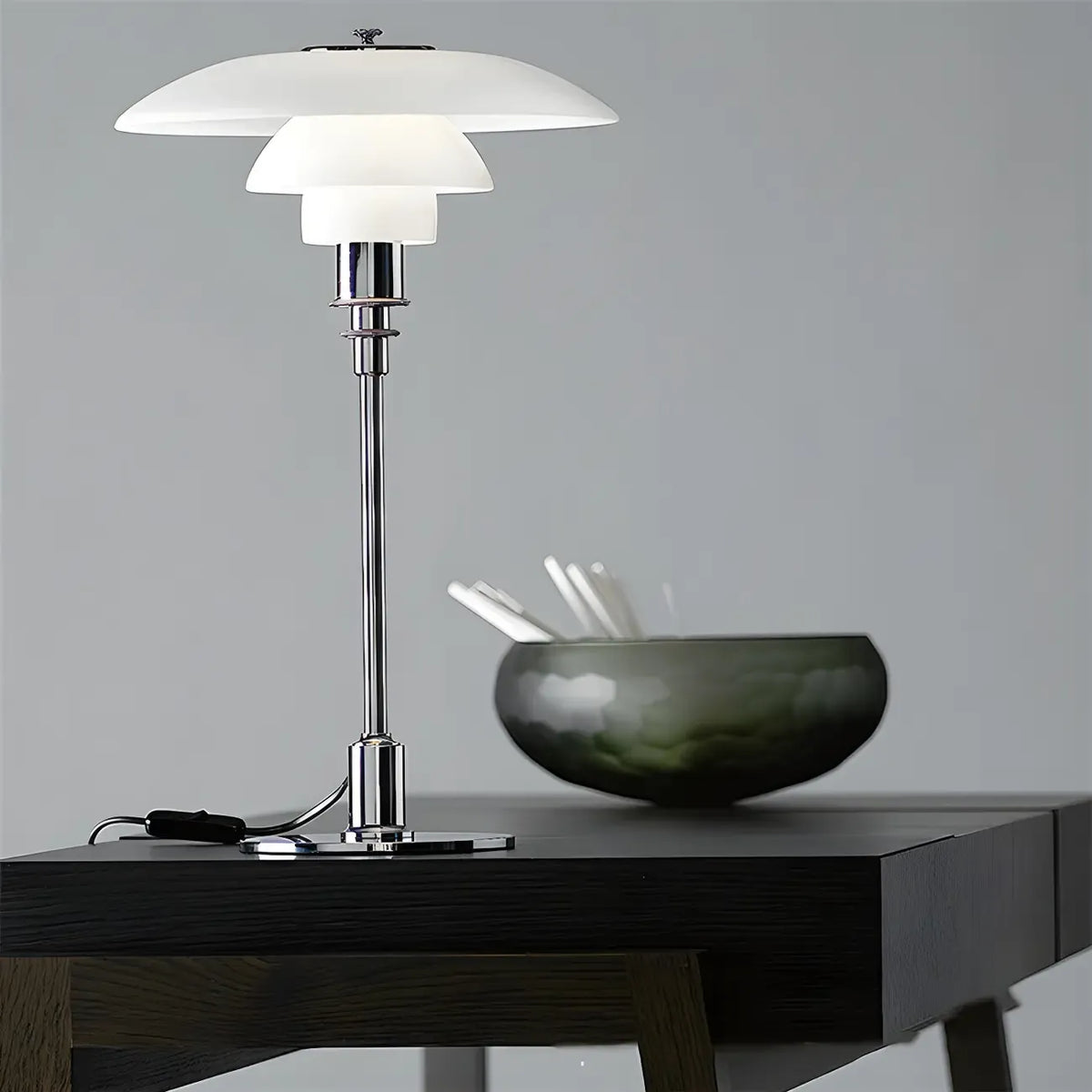 HomeyFad Lampada da tavolo a LED a livelli postmoderna con alimentazione integrata