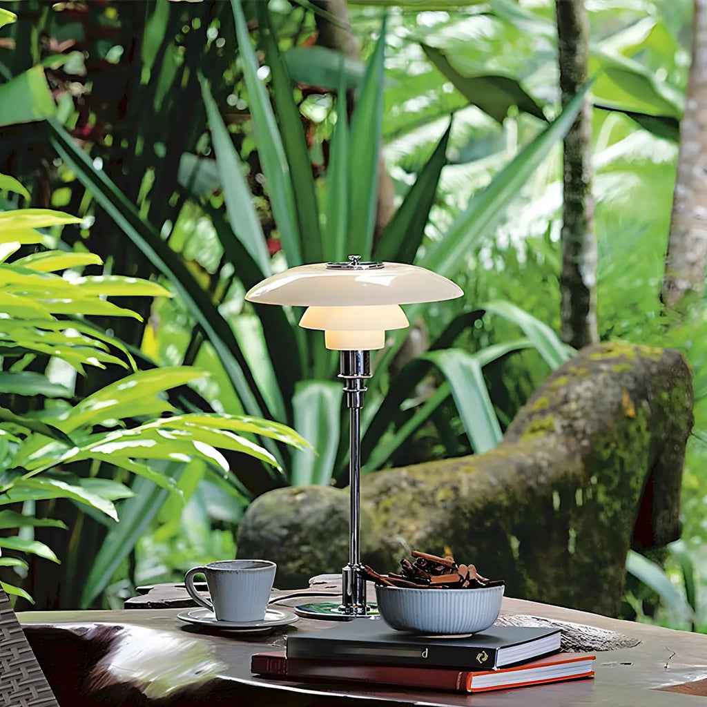 HomeyFad Lampada da tavolo a LED a livelli postmoderna con alimentazione integrata