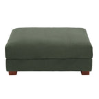 Pouf Ottomano Accento Oversize in Velluto a Coste Moderno